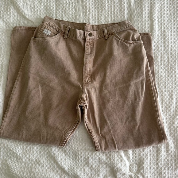 Vintage Wrangler Women's Beige Denim Pants - Picture 1 of 5